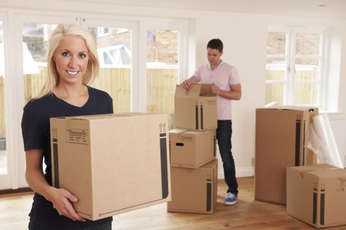 Professional movers handling office relocation