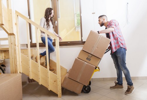 Secure loading of items into a man van in London